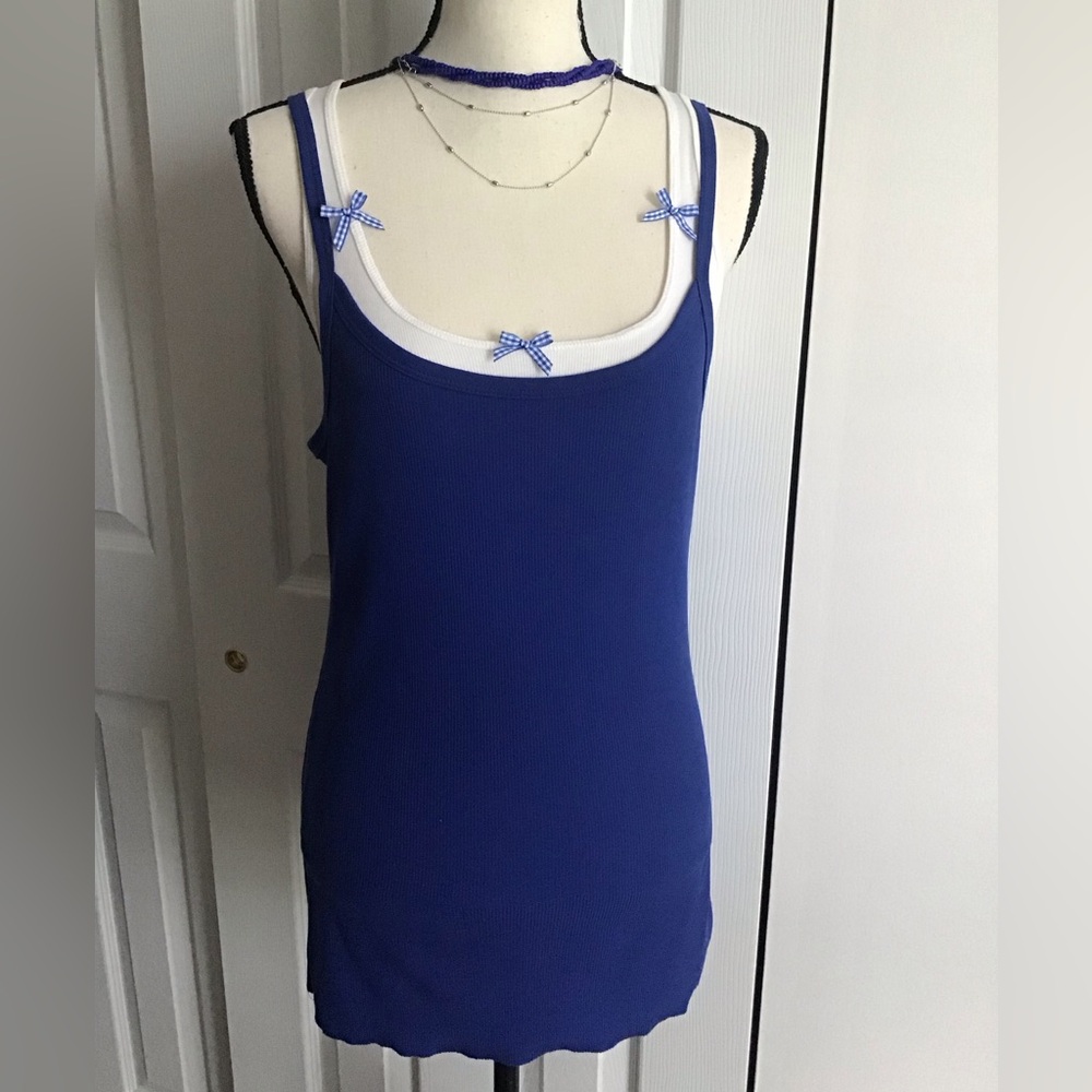 No boundries royal blue tunic cami tank top